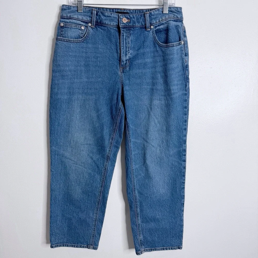 Talbots Stovepipe Ankle Jean Kingston Wash Size 12 Petite‎ Blue Casual Preppy